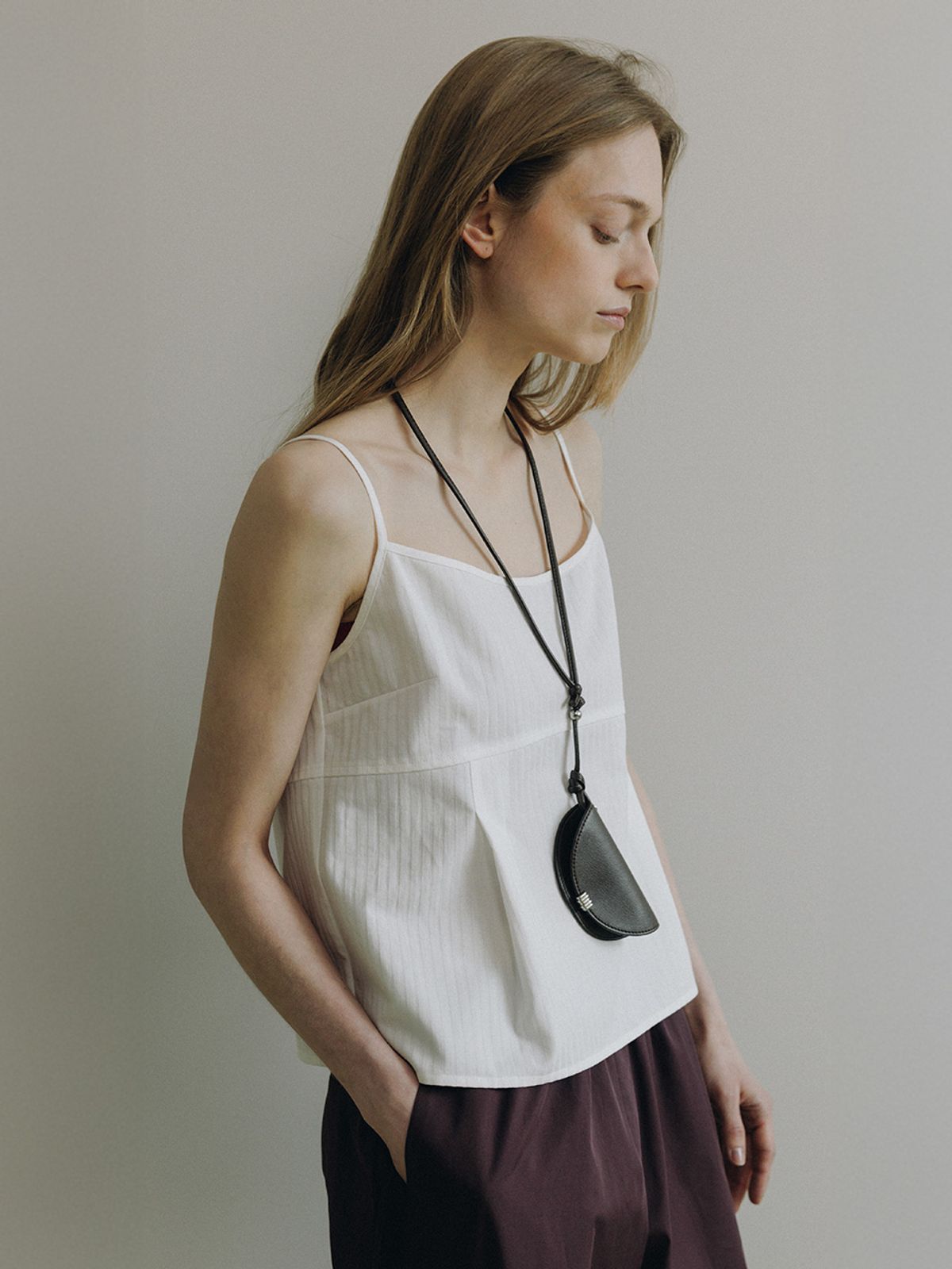 루에브르(LOEUVRE) Cotton Stripe Jacquard Sleeveless Top SW6MB747_2color