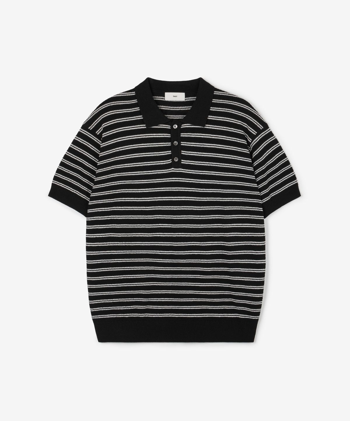 티엔지티(TNGT) Striped Polo Washable Knit (Black) TNSW6E202BK