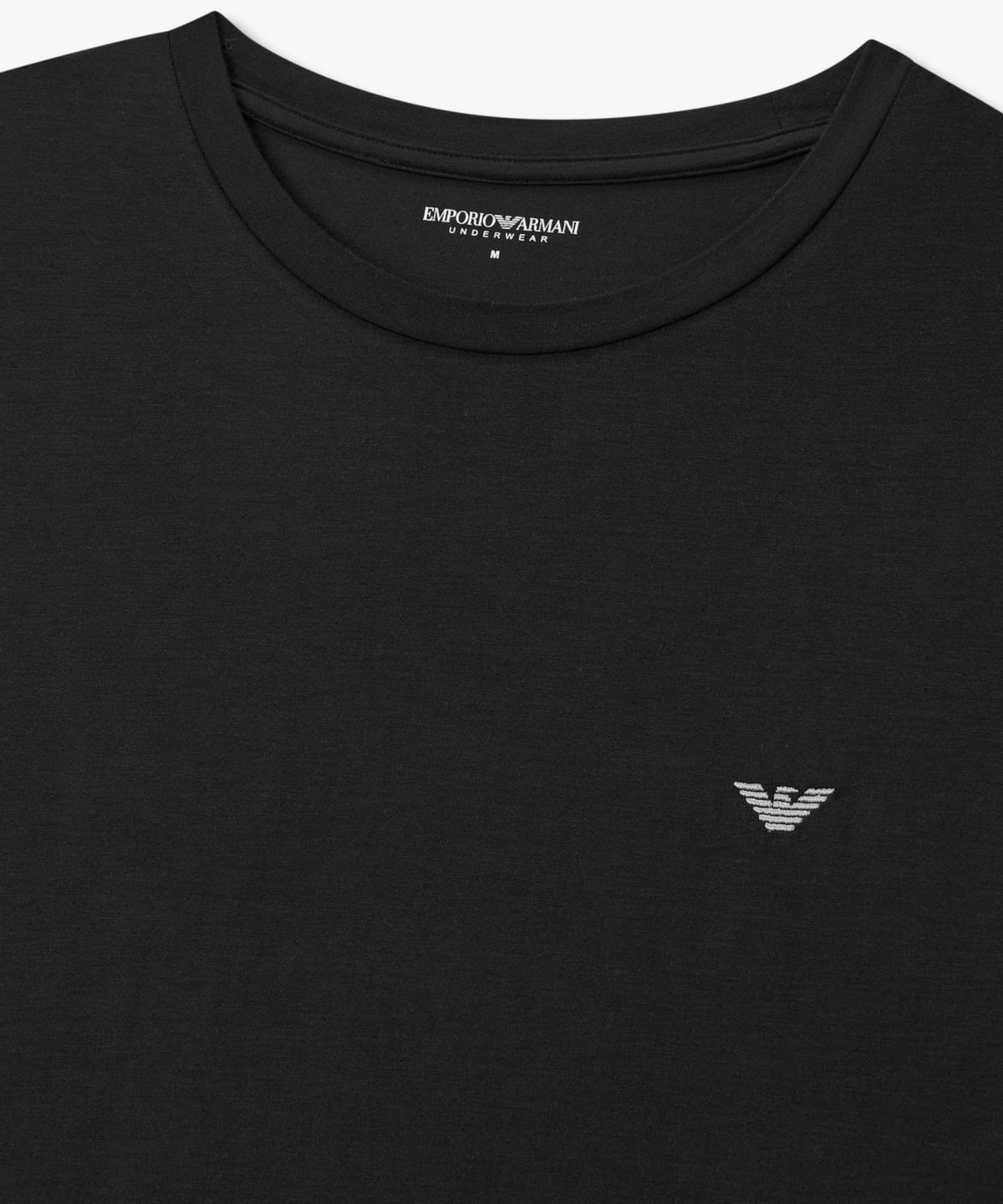 엠포리오 아르마니 언더웨어(EMPORIO ARMANI UNDERWEAR) 남성 레이온 스트레치 라운지 티셔츠_블랙 0816134031