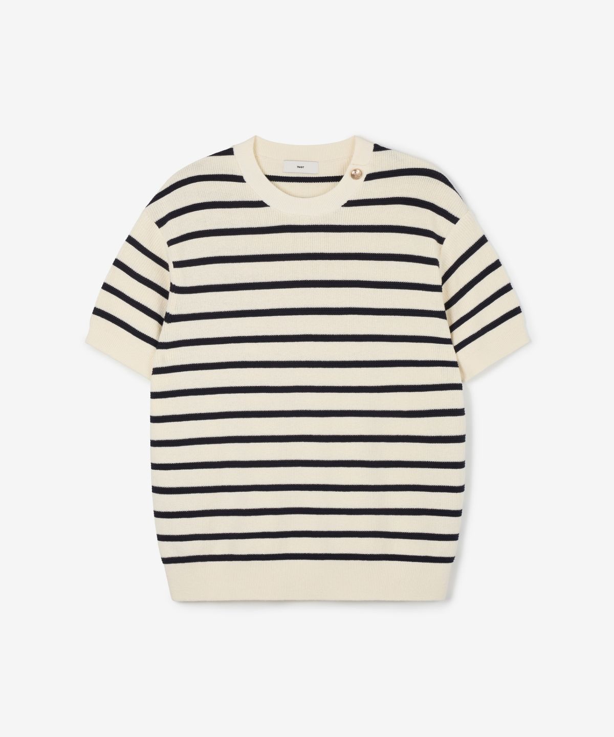 티엔지티(TNGT) Striped Button Knit (Ivory) TNSW6E205I2