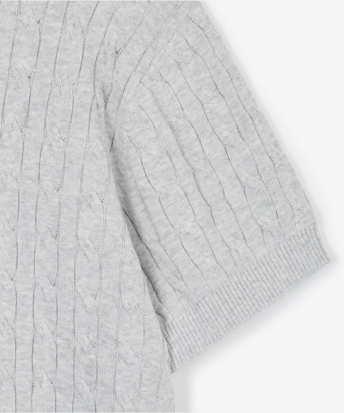 티엔지티(TNGT) Cable Polo Washable Knit (Melange Grey) TNSW6E206G2