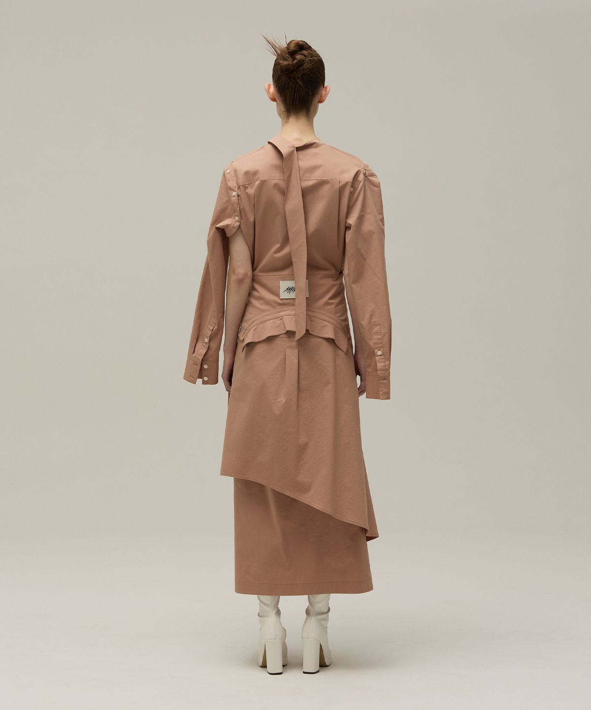 므아므(MMAM) Off-sleeve tied shirt dress