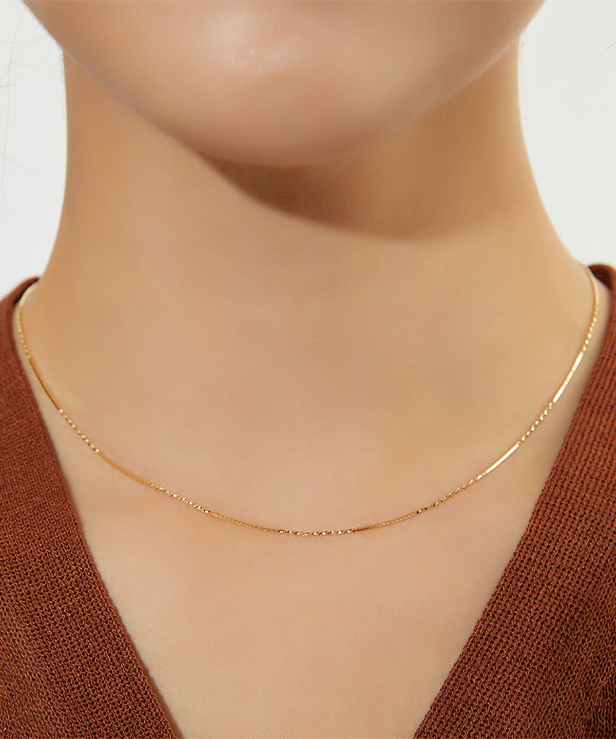 엘렌쥬얼리(HELENE JEWELRY) 14K 18K 민박스 하프 트라이 체인 금 목걸이