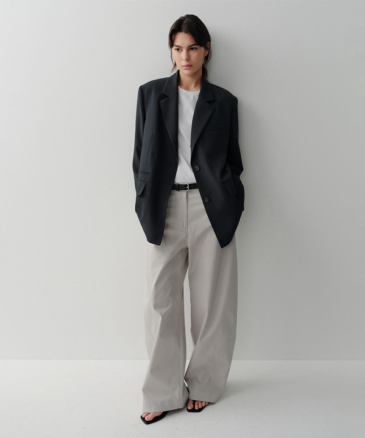 이아(EAAH) VELA WRAP JACKET (FOREST CHARCOAL)