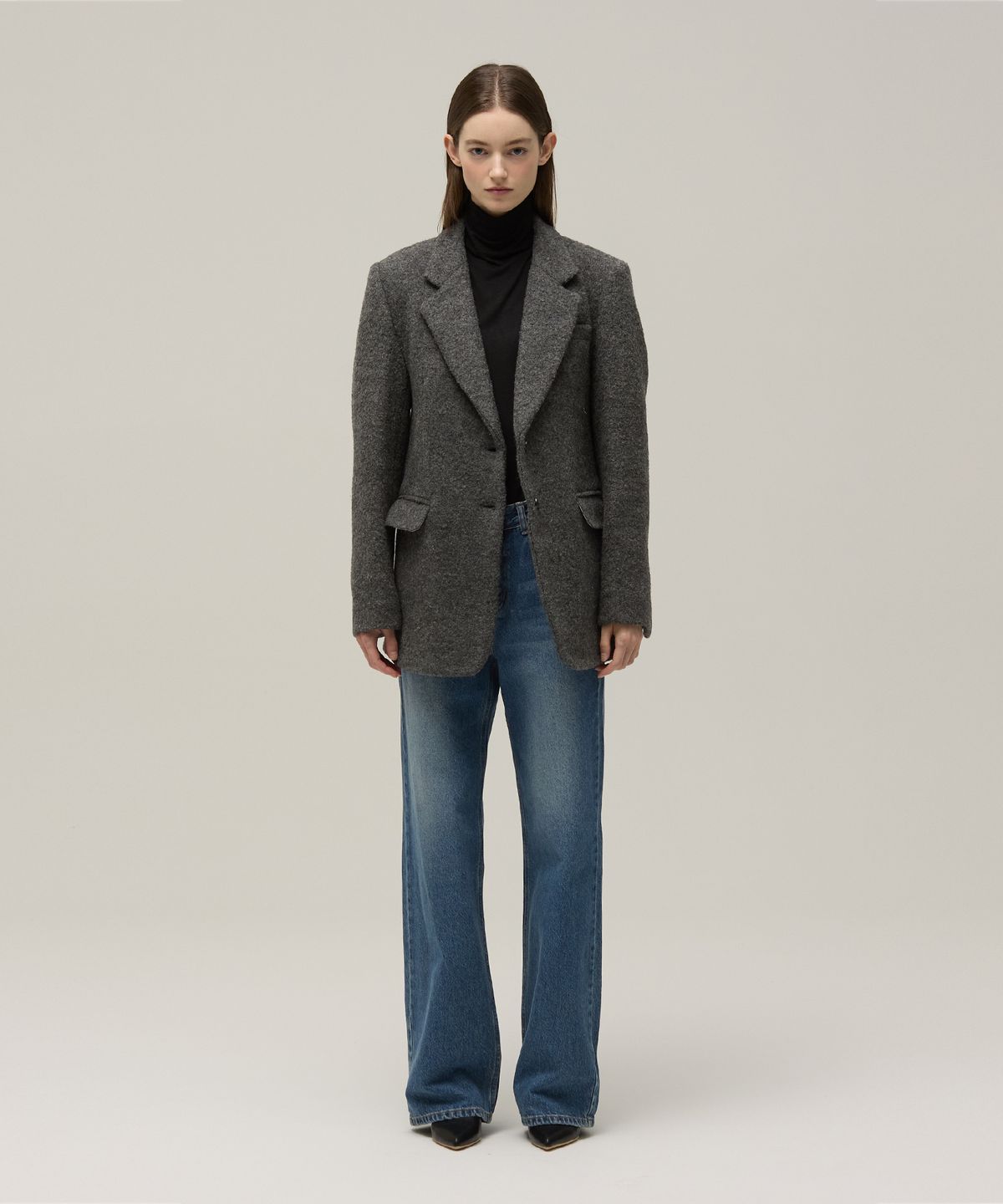 므아므(MMAM) Wool classic over-fit blazer