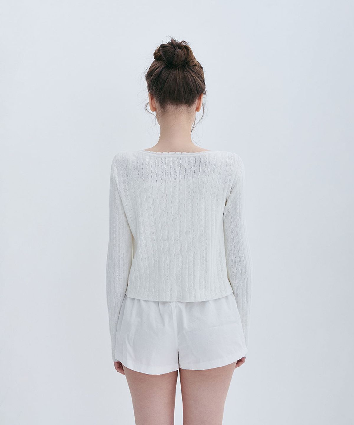 모아벨(MOABEL) CREAMY LABEL CARDIGAN - CREAM