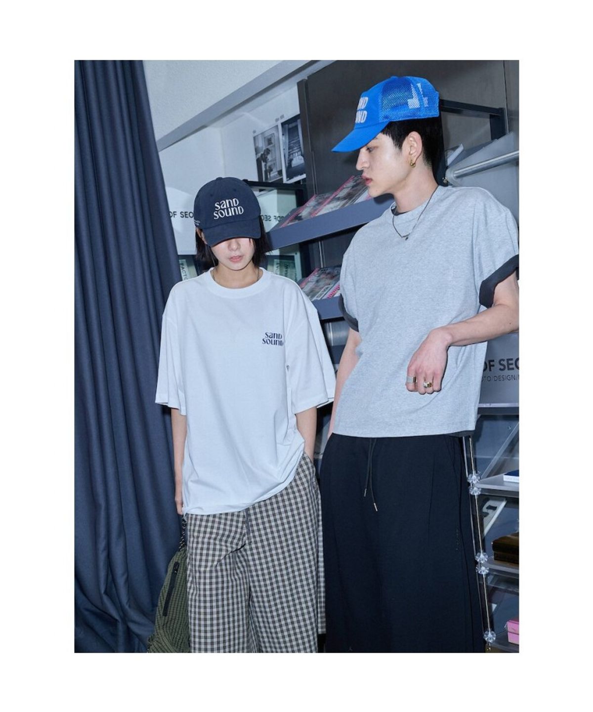 샌드 사운드(SAND SOUND) (UNISEX) 빅로고 볼캡  네이비