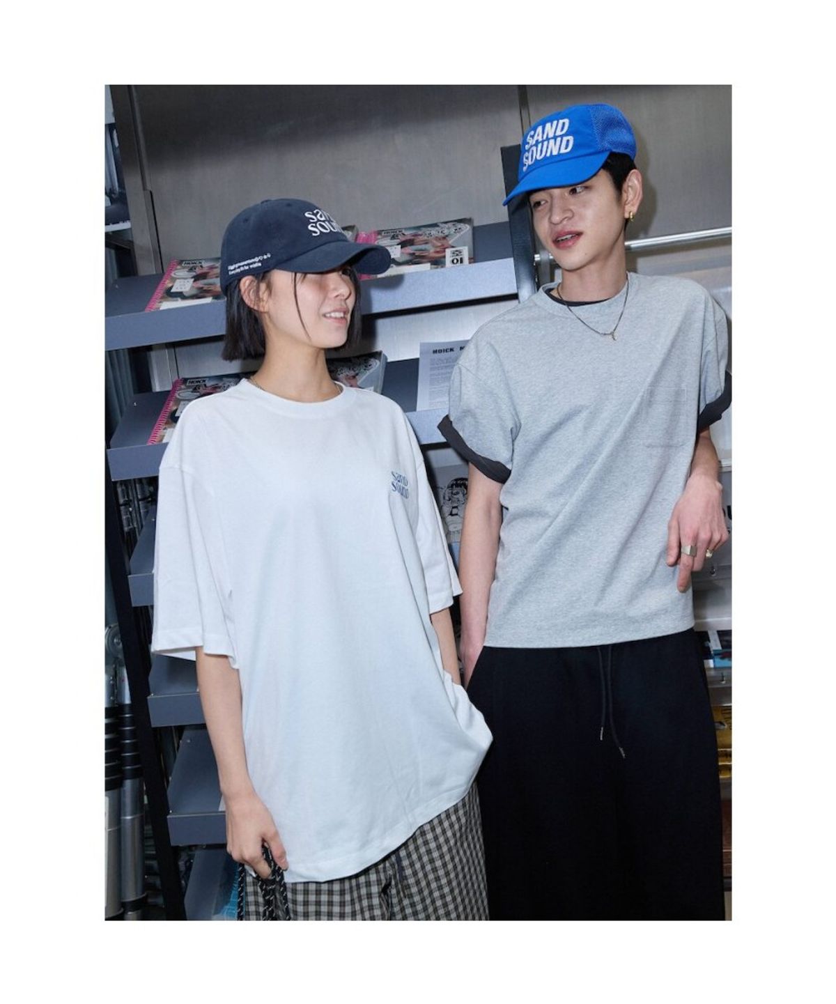 샌드 사운드(SAND SOUND) (UNISEX) 빅로고 볼캡  네이비