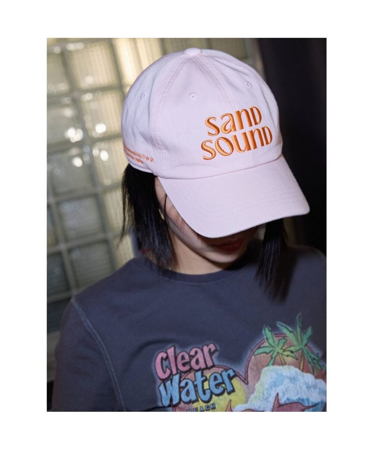 샌드 사운드(SAND SOUND) (UNISEX) 빅로고 볼캡  라이트 핑크