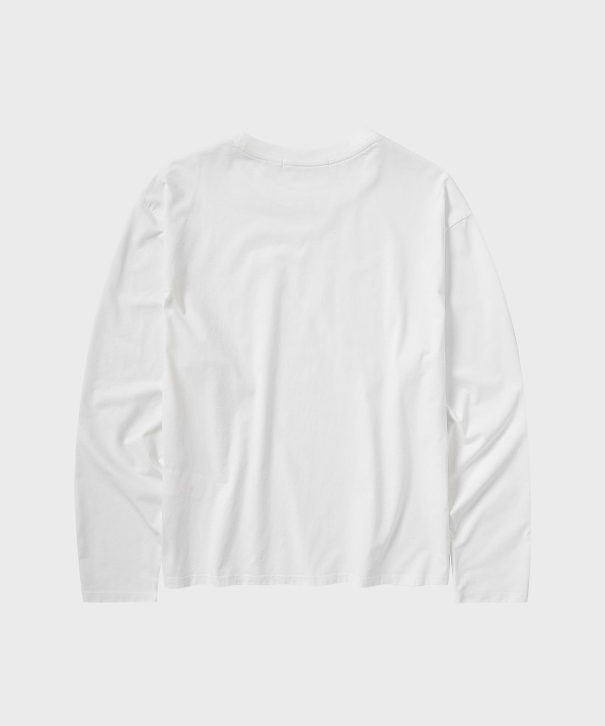 넌블랭크(NONBLANK) 기자 코튼 크롭 LS 티셔츠_WHITE