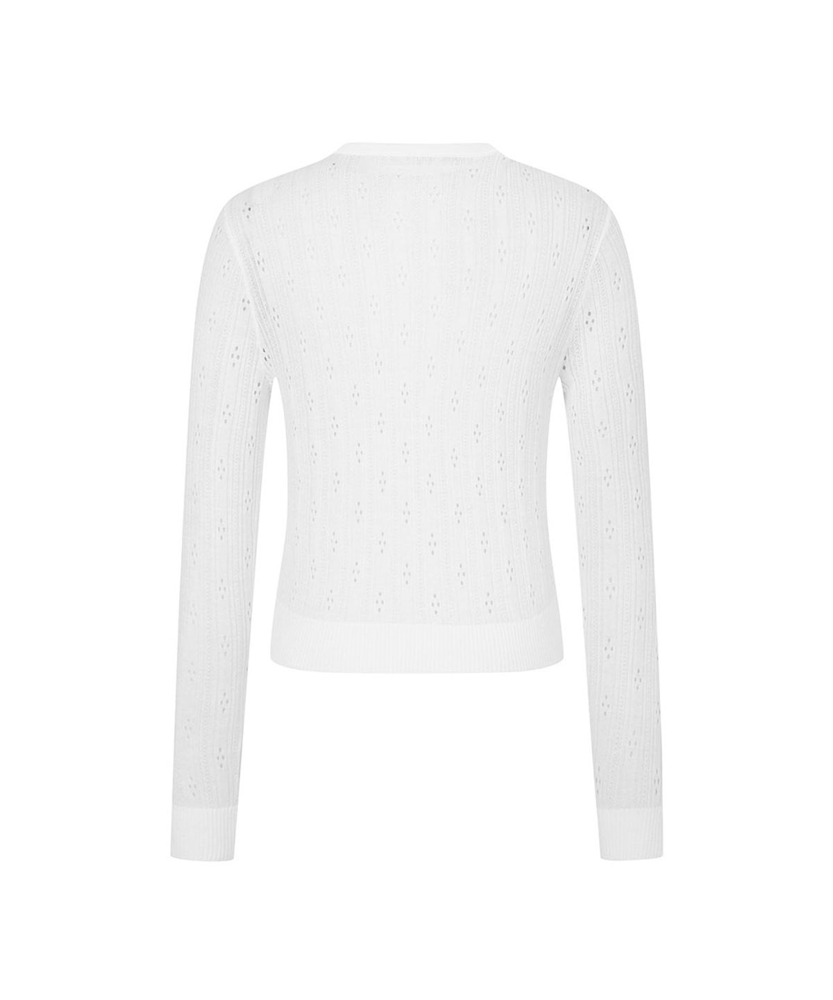 모아벨(MOABEL) SOFT EYELET KNIT CARDIGAN - IVORY
