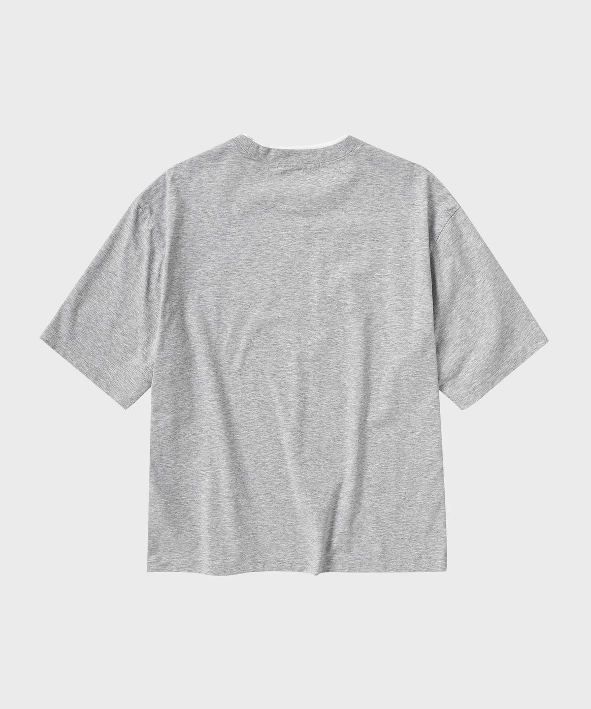 넌블랭크(NONBLANK) 크롭 HS 티셔츠_MELANGE GREY