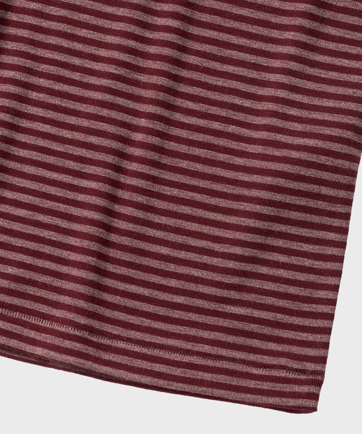 넌블랭크(NONBLANK) 스트라이프 크롭 HS 티셔츠_RED