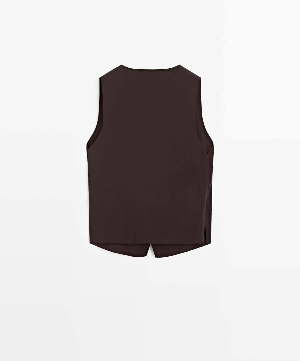 마시모두띠(MASSIMO DUTTI) 크로스 니트 매듭 베스트
