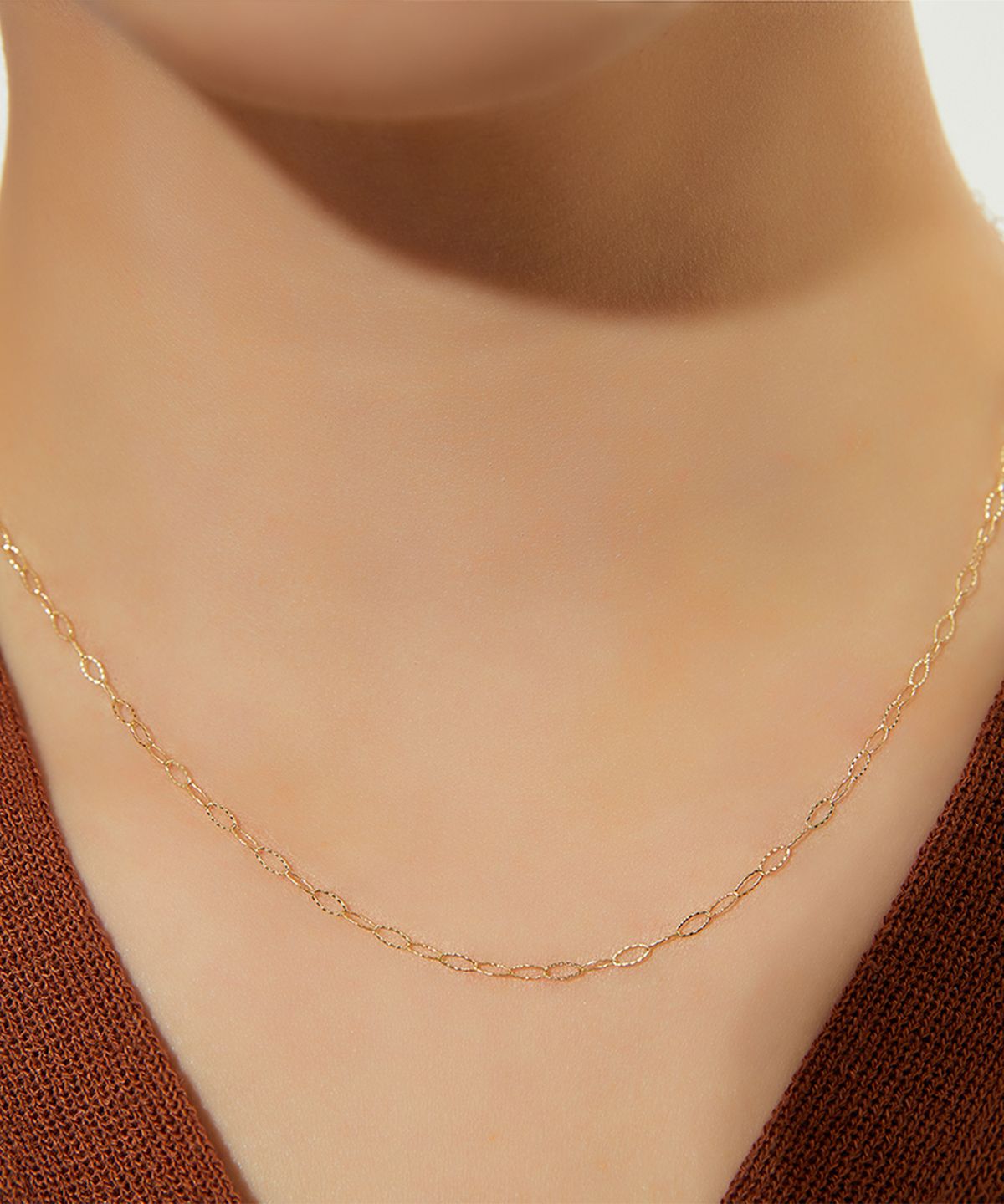 엘렌쥬얼리(HELENE JEWELRY) 14K 18K 니모 타원 체인 금 목걸이