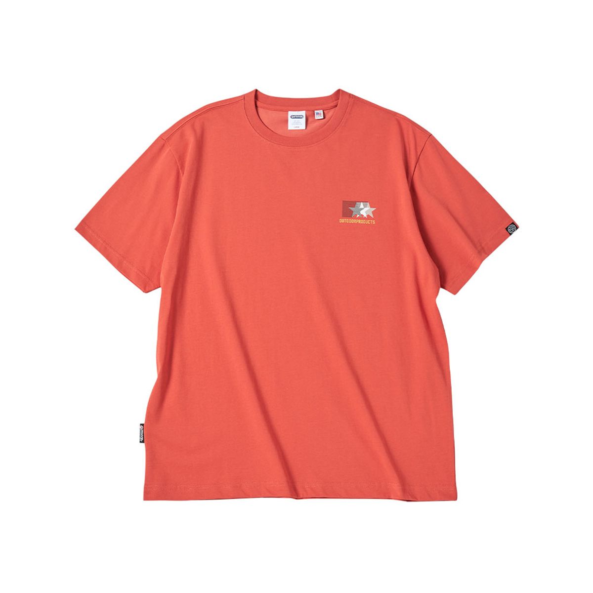 아웃도어 프로덕츠(OUTDOOR PRODUCTS) 빈티지 넘버링 로고 티셔츠 (오렌지)