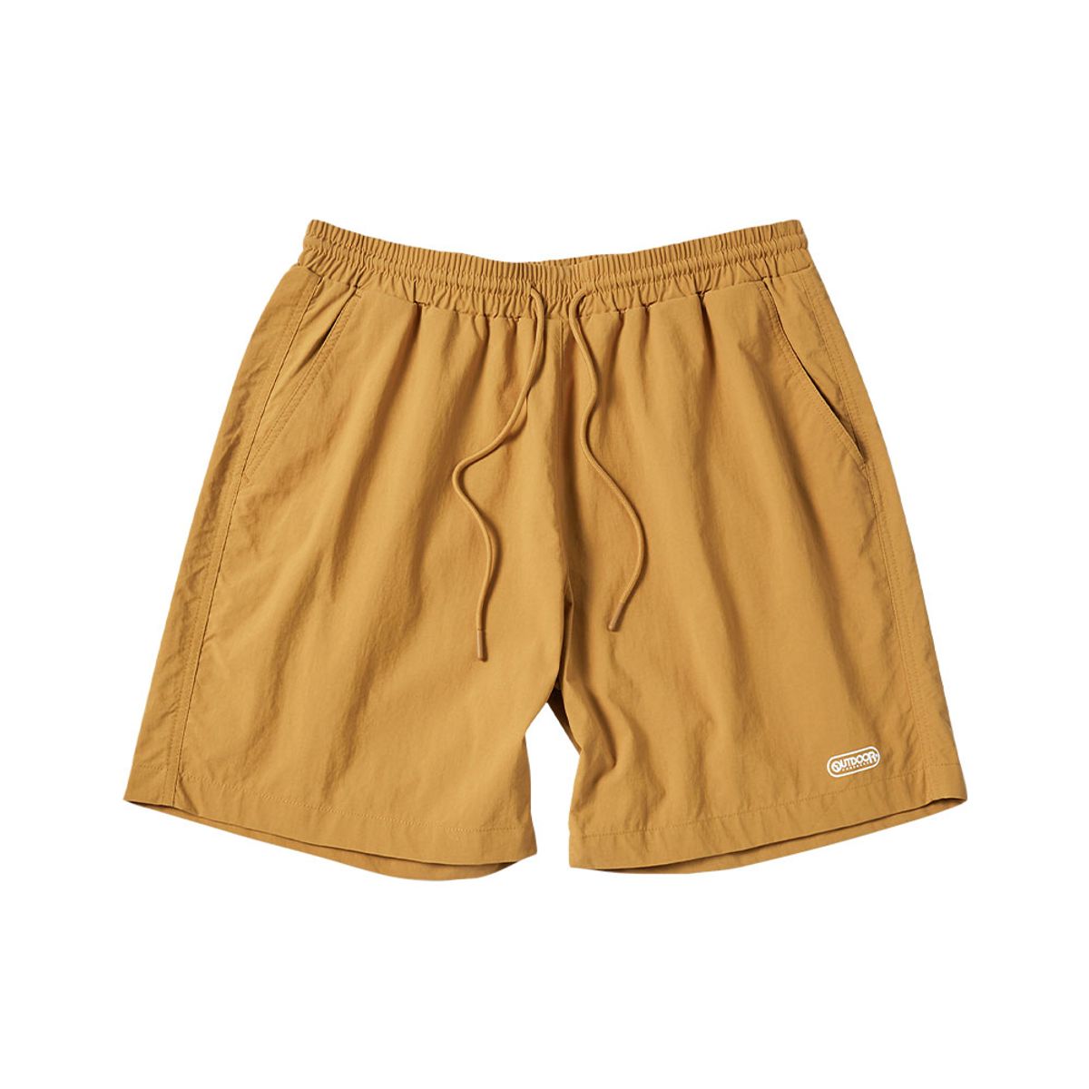 아웃도어 프로덕츠(OUTDOOR PRODUCTS) 멀티로고 나일론 숏츠 (겨자)