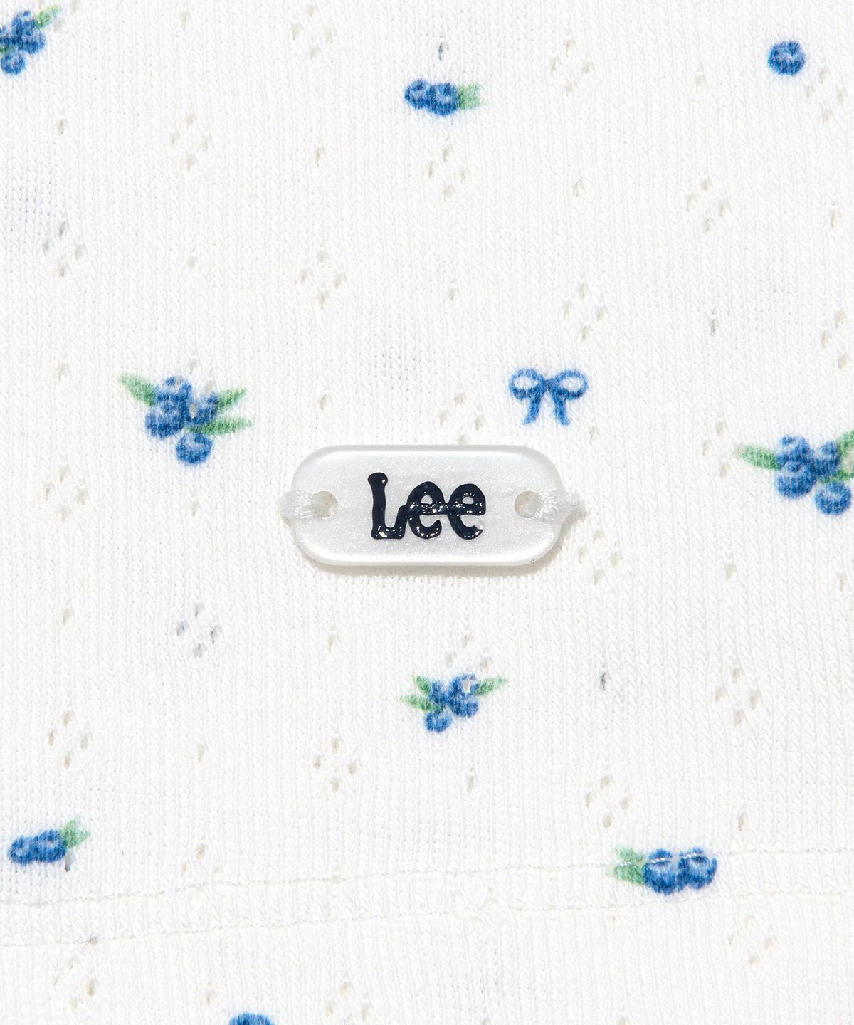 리(LEE) 우먼 패턴 레이스 슬리브리스 화이트