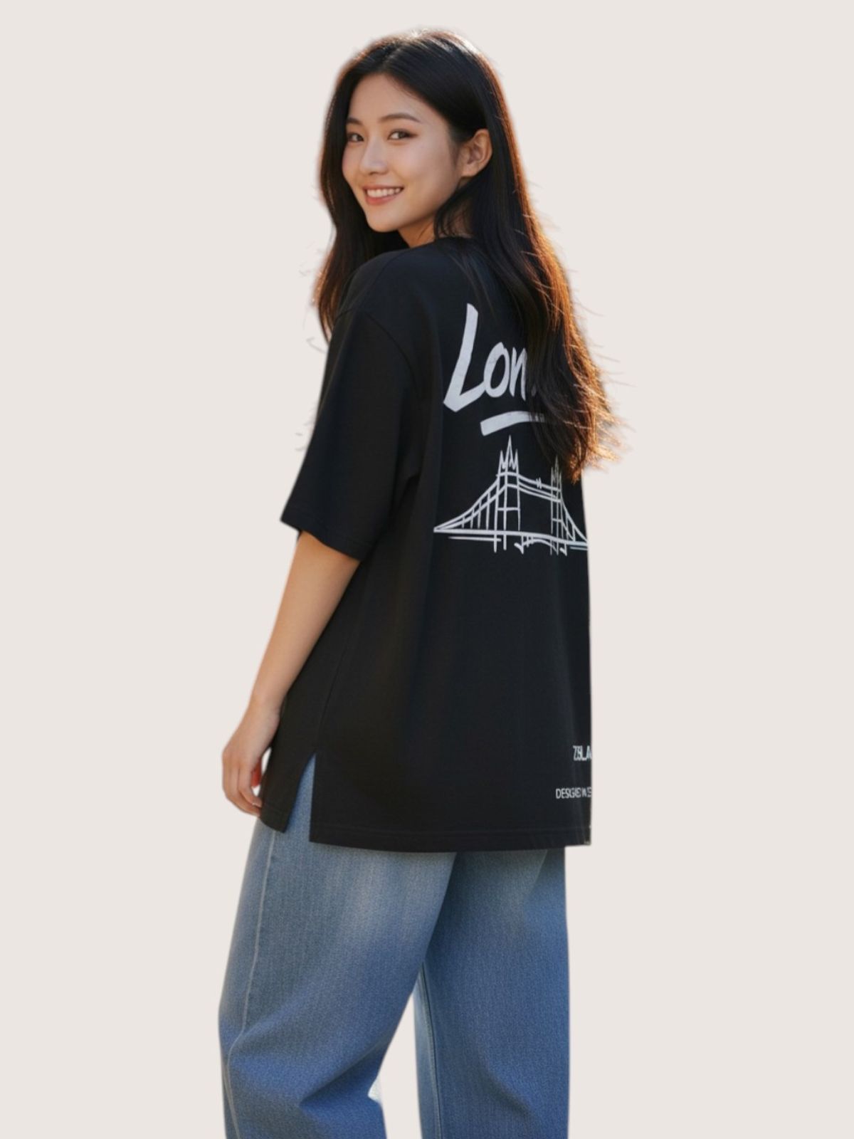 지블랙(ZBLACK) 런던 시그니쳐 반팔  티셔츠(BLACK)