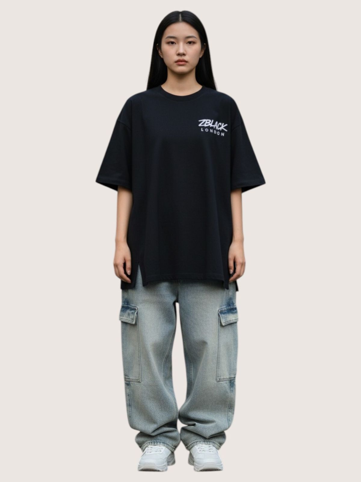 지블랙(ZBLACK) 런던 시그니쳐 반팔  티셔츠(BLACK)