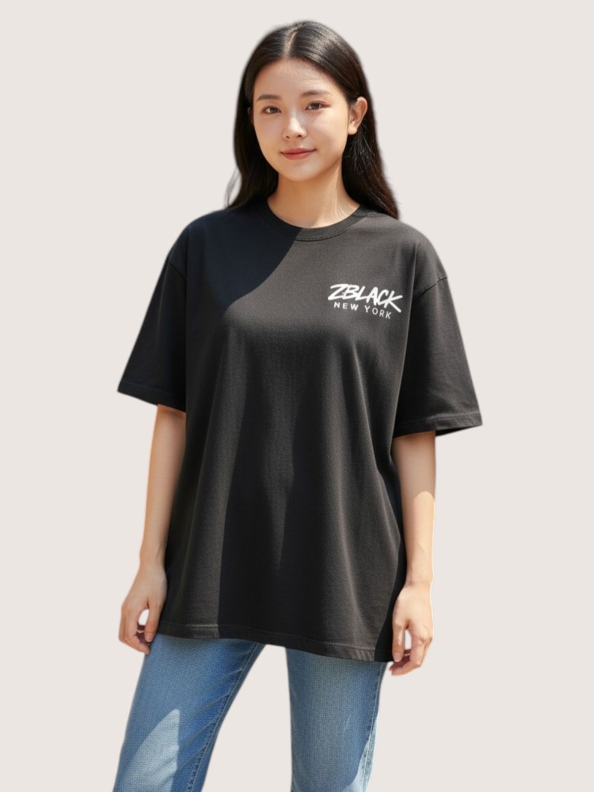 지블랙(ZBLACK) 뉴욕 시그니쳐 반팔  티셔츠(BLACK)
