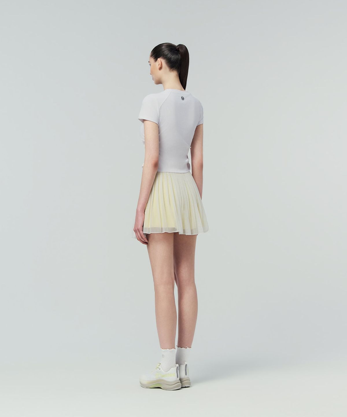 세르지오 타키니(SERGIO TACCHINI) W 타키니 플라잉 메쉬 스커트 (L.Yellow)