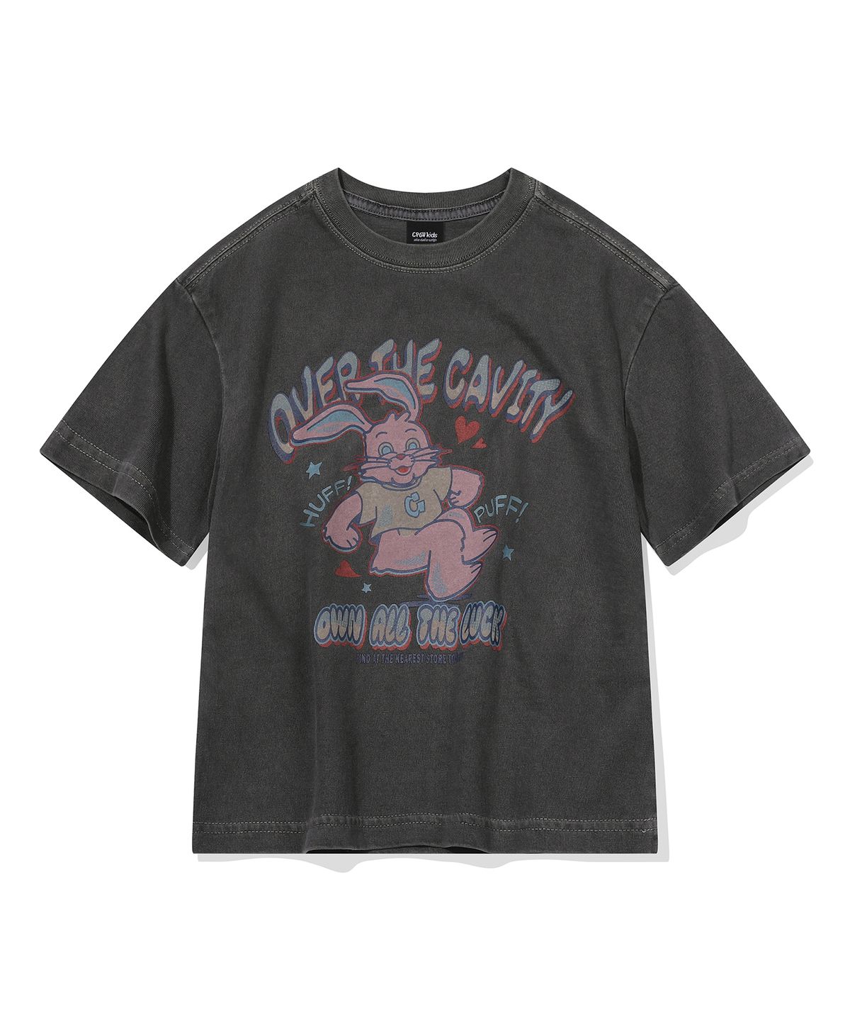 꼼파뇨 키즈(CPGN KIDS) KIDS 허프 홉피 피그먼트 반팔티 스모크블랙