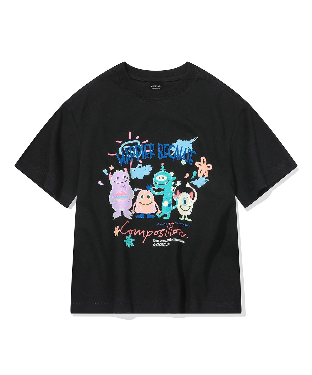 꼼파뇨 키즈(CPGN KIDS) KIDS 해피 데이 반팔티 블랙