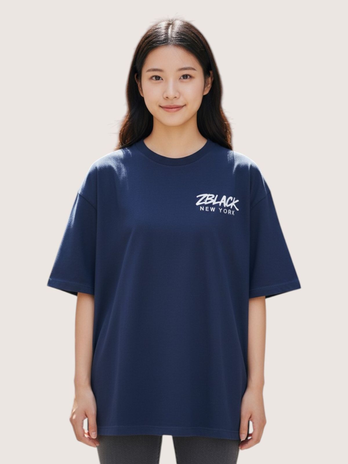 지블랙(ZBLACK) 뉴욕 시그니쳐 반팔  티셔츠(NAVY)