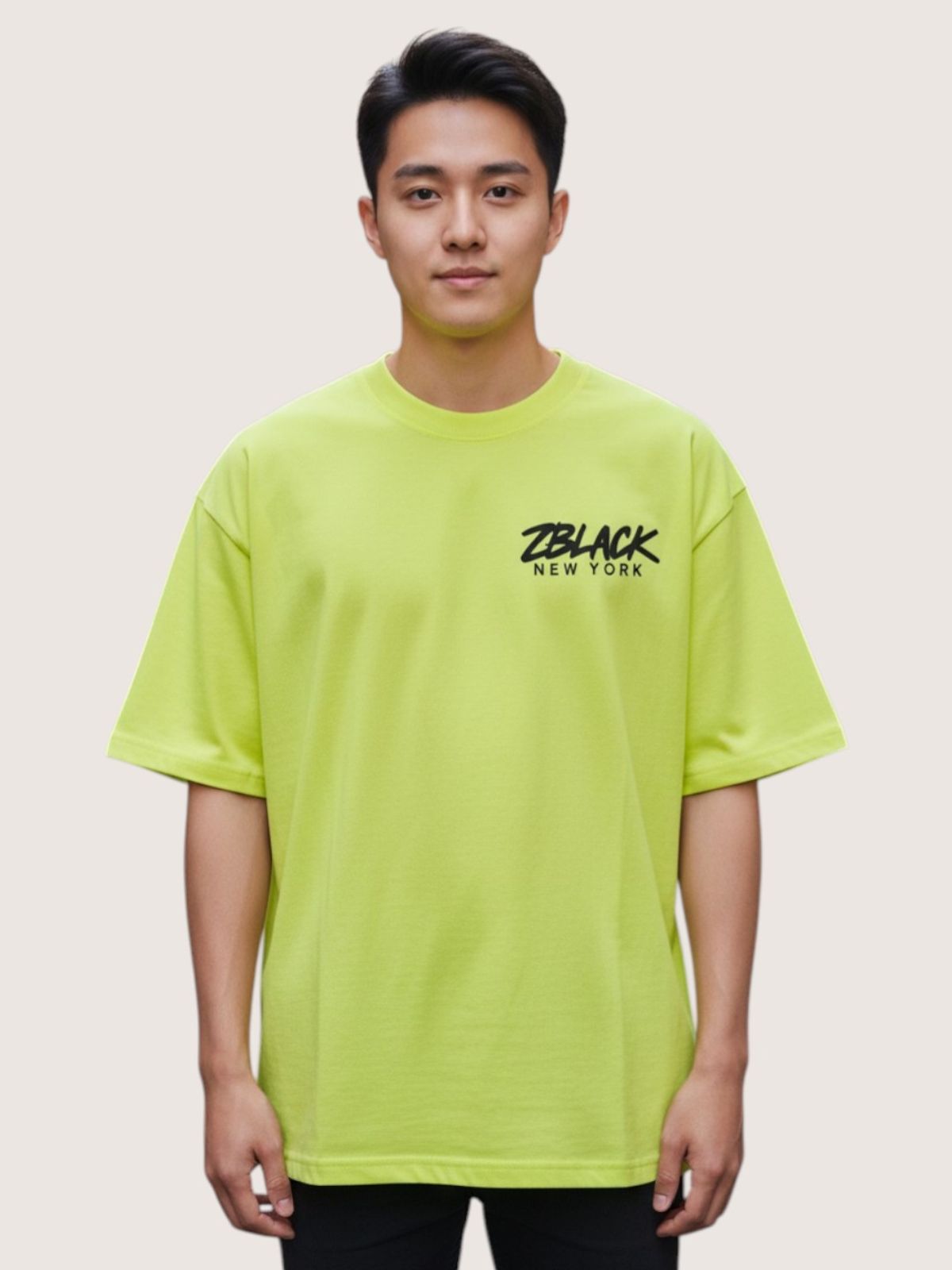 지블랙(ZBLACK) 뉴욕 시그니쳐 반팔  티셔츠(NEON YELLOW)