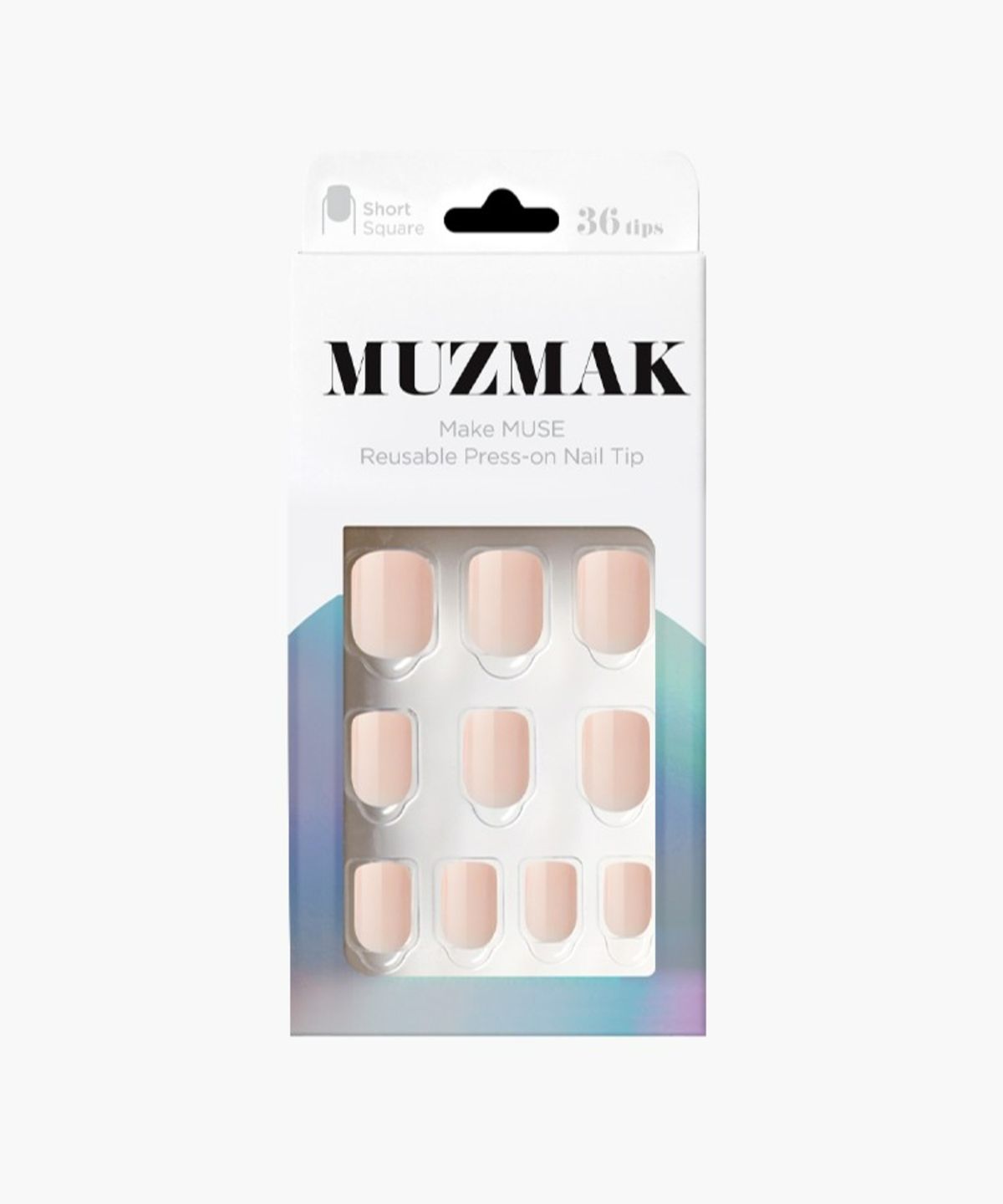 뮤즈마크(MUZMAK) 리유저블 네일팁 토 슈즈(숏 스퀘어)