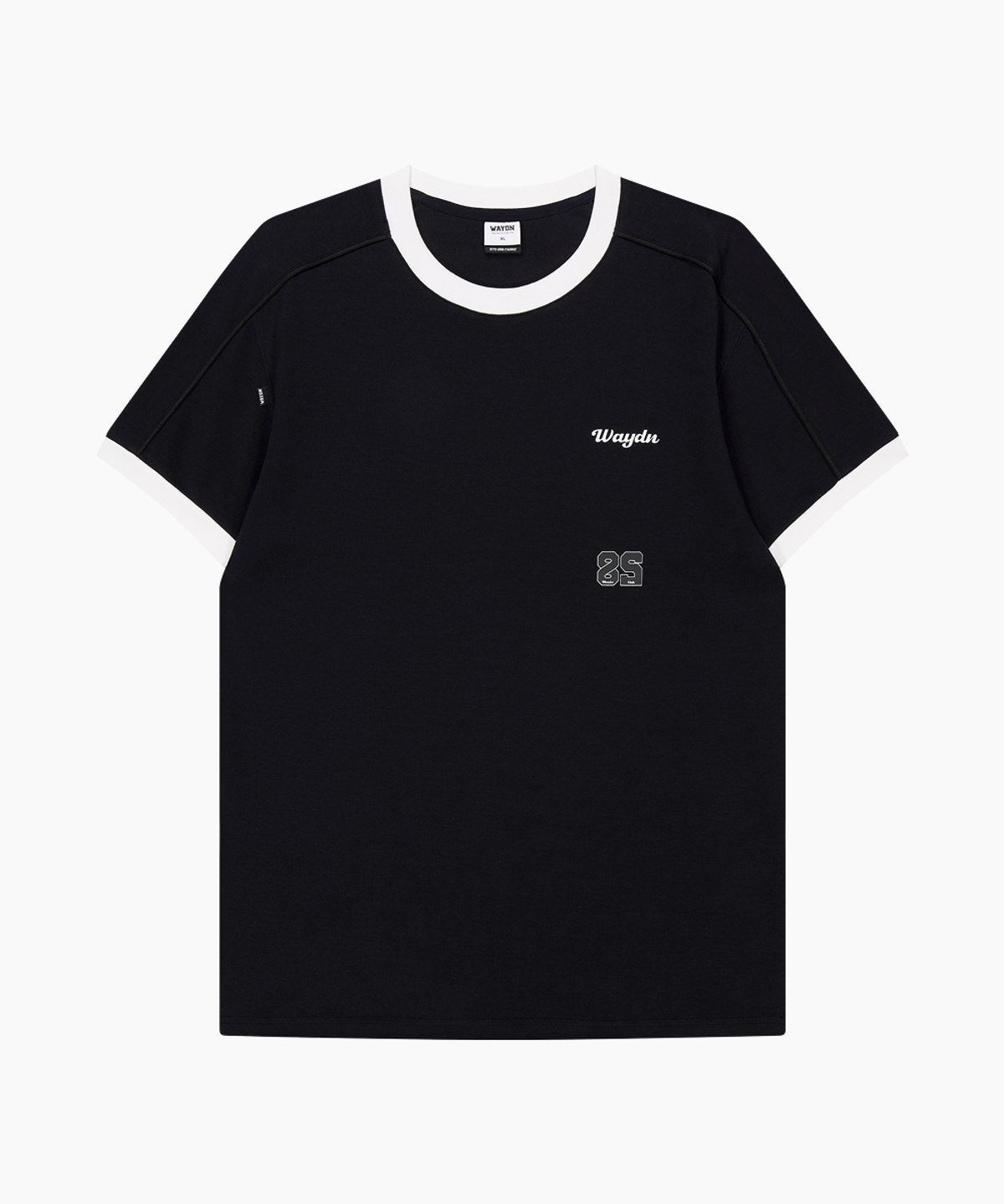 웨이든(WAYDN) 82 머슬핏 트랙 숏 슬리브 블랙