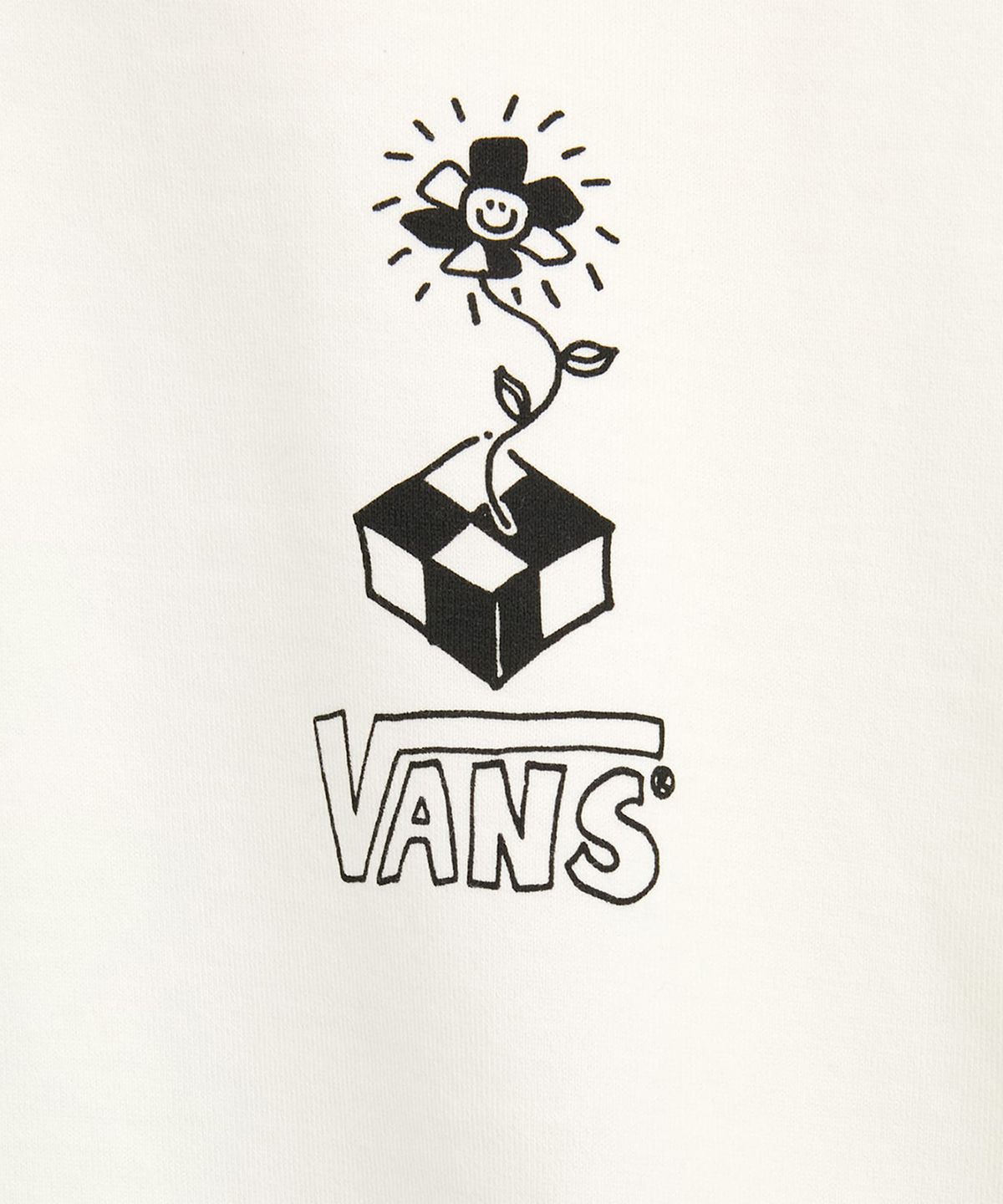 반스(VANS) 플라워 체크 반소매 티셔츠 - 마시멜로우 / VN000TM9FS81