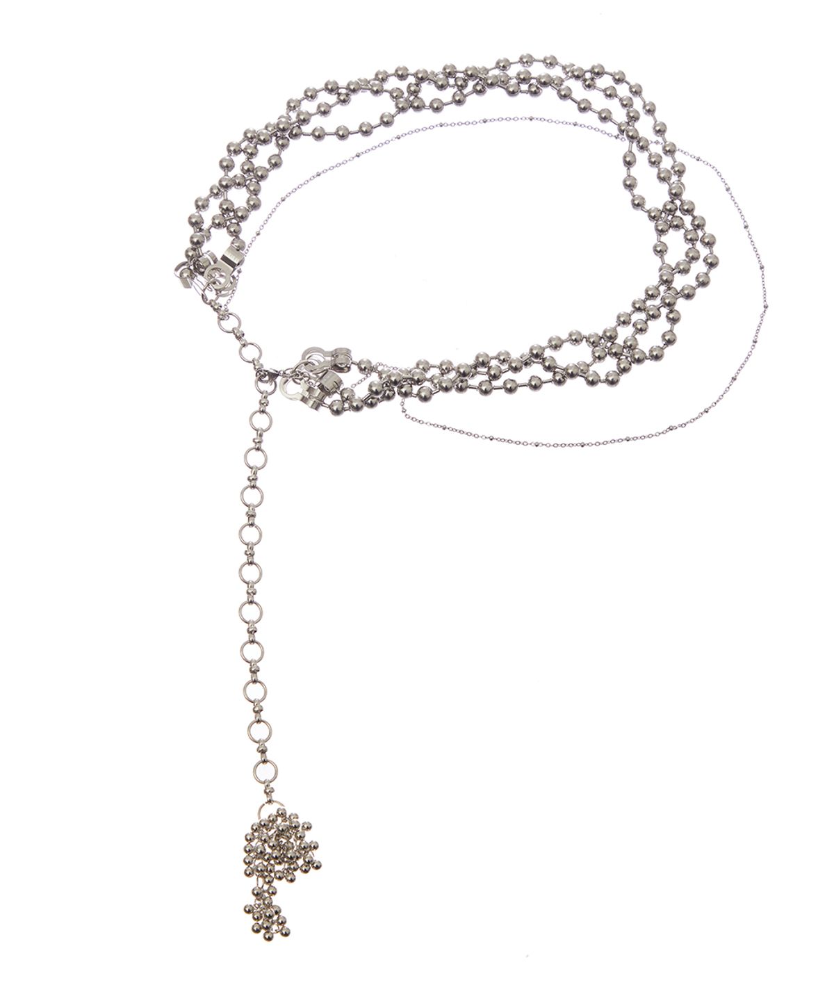 러브이즈트루(LUVISTRUE) SY BEAD CHAIN BELT(SILVER)