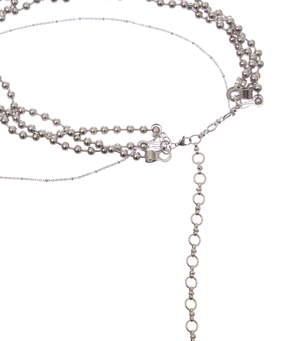 러브이즈트루(LUVISTRUE) SY BEAD CHAIN BELT(SILVER)