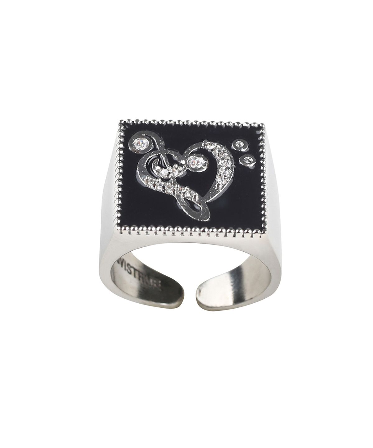 러브이즈트루(LUVISTRUE) SY NOTE SQUARE RING(BLACK)
