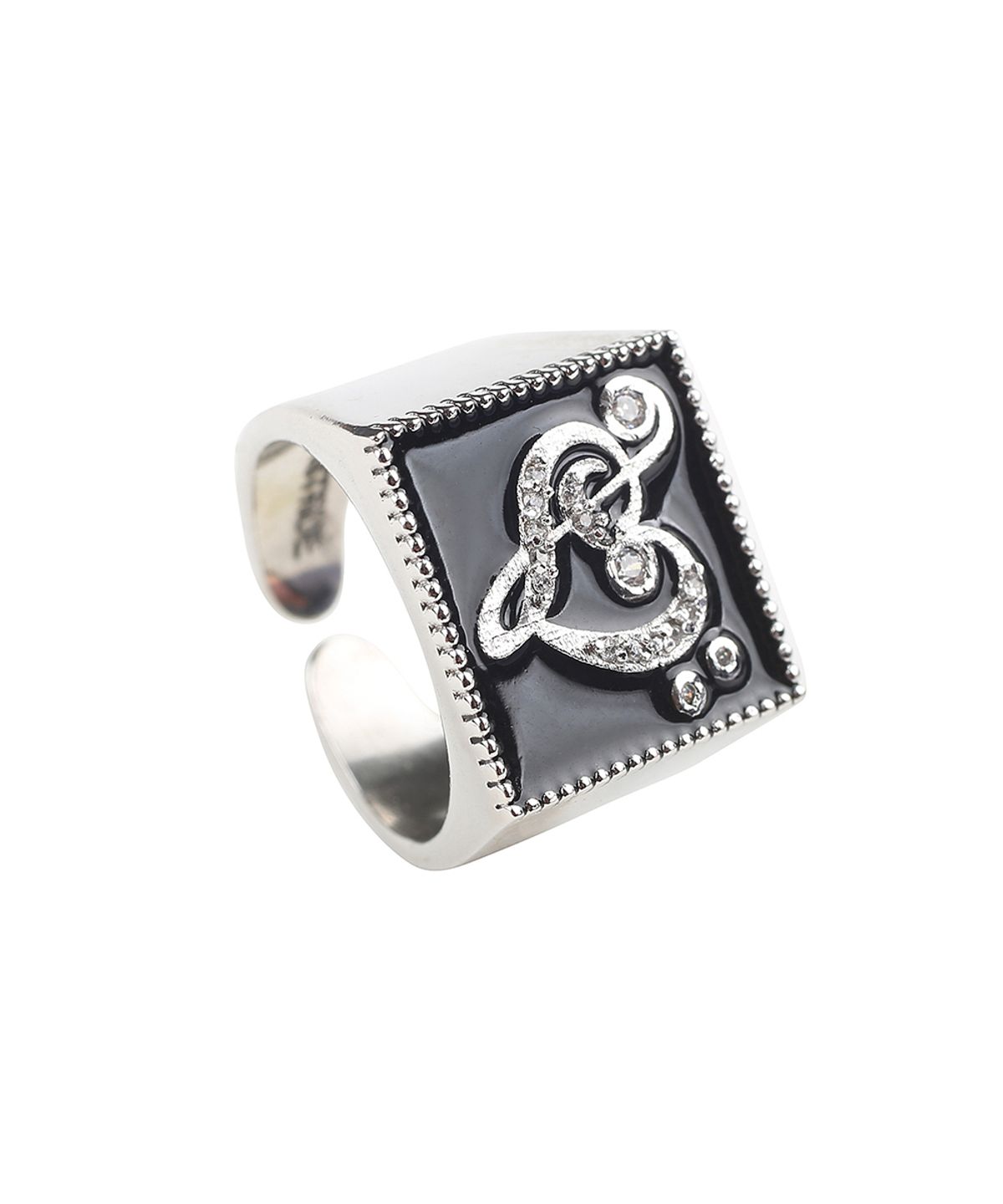 러브이즈트루(LUVISTRUE) SY NOTE SQUARE RING(BLACK)