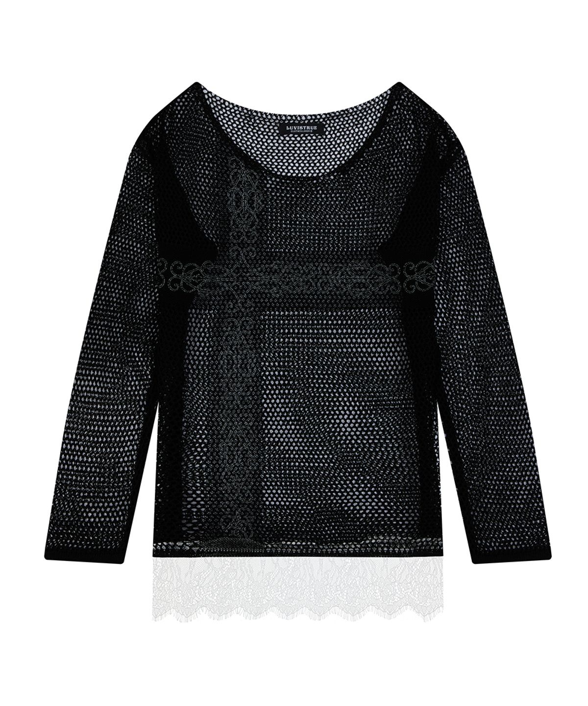 러브이즈트루(LUVISTRUE) SY LACE NET KNIT(BLACK)