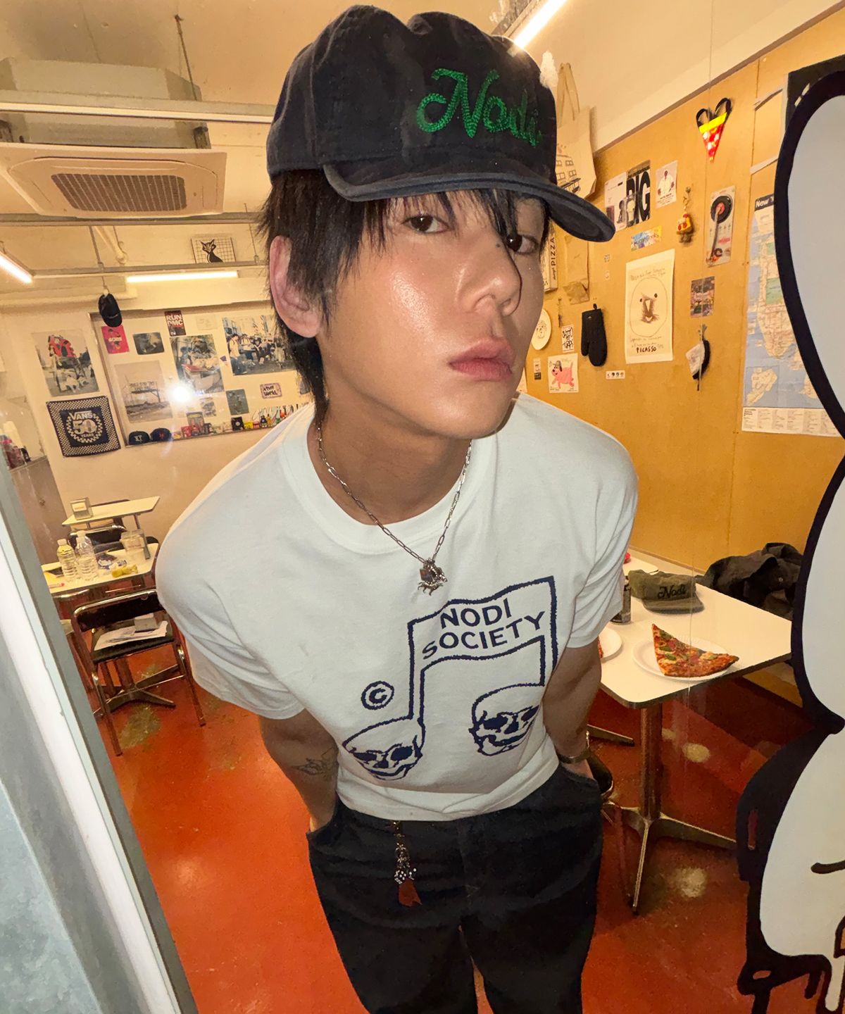 노디(NODI) Dead Sound Society crop Tee sky blue