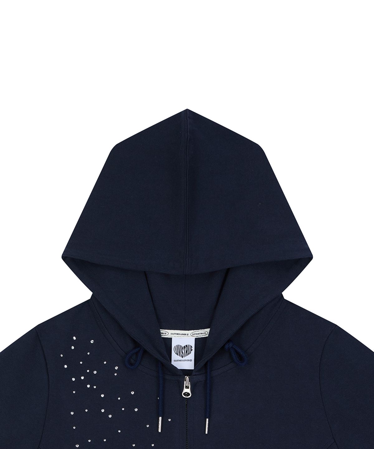 러브이즈트루(LUVISTRUE) SY ANGEL HOOD ZIP UP(NAVY)