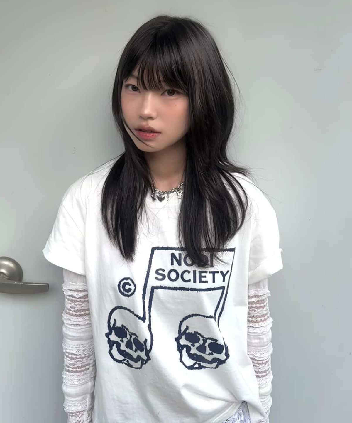 노디(NODI) Dead Sound Society crop Tee ivory