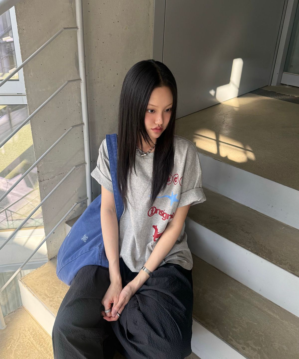 노디(NODI) Signal Star Horse crop Tee red