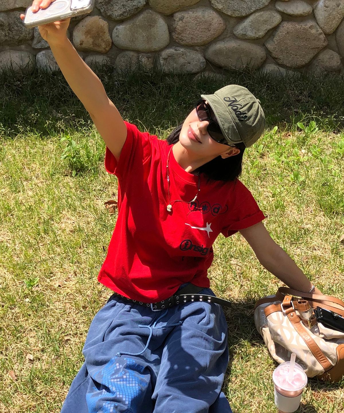 노디(NODI) Signal Star Horse crop Tee red