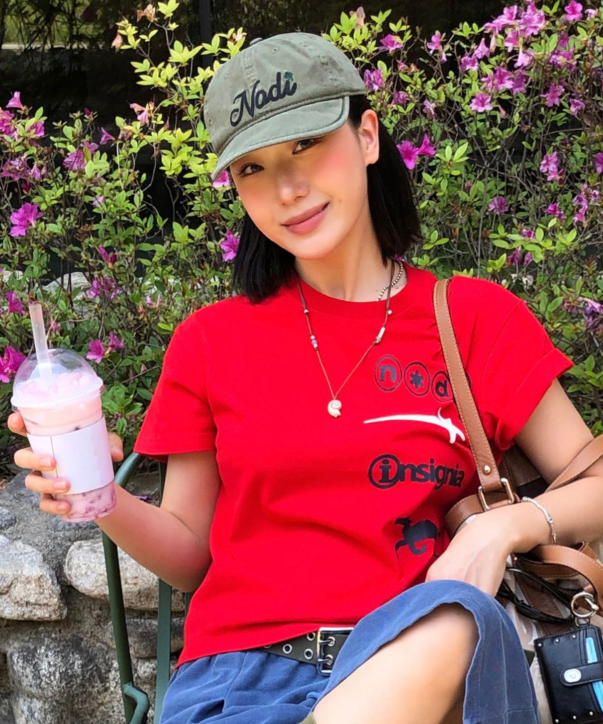 노디(NODI) Signal Star Horse crop Tee red