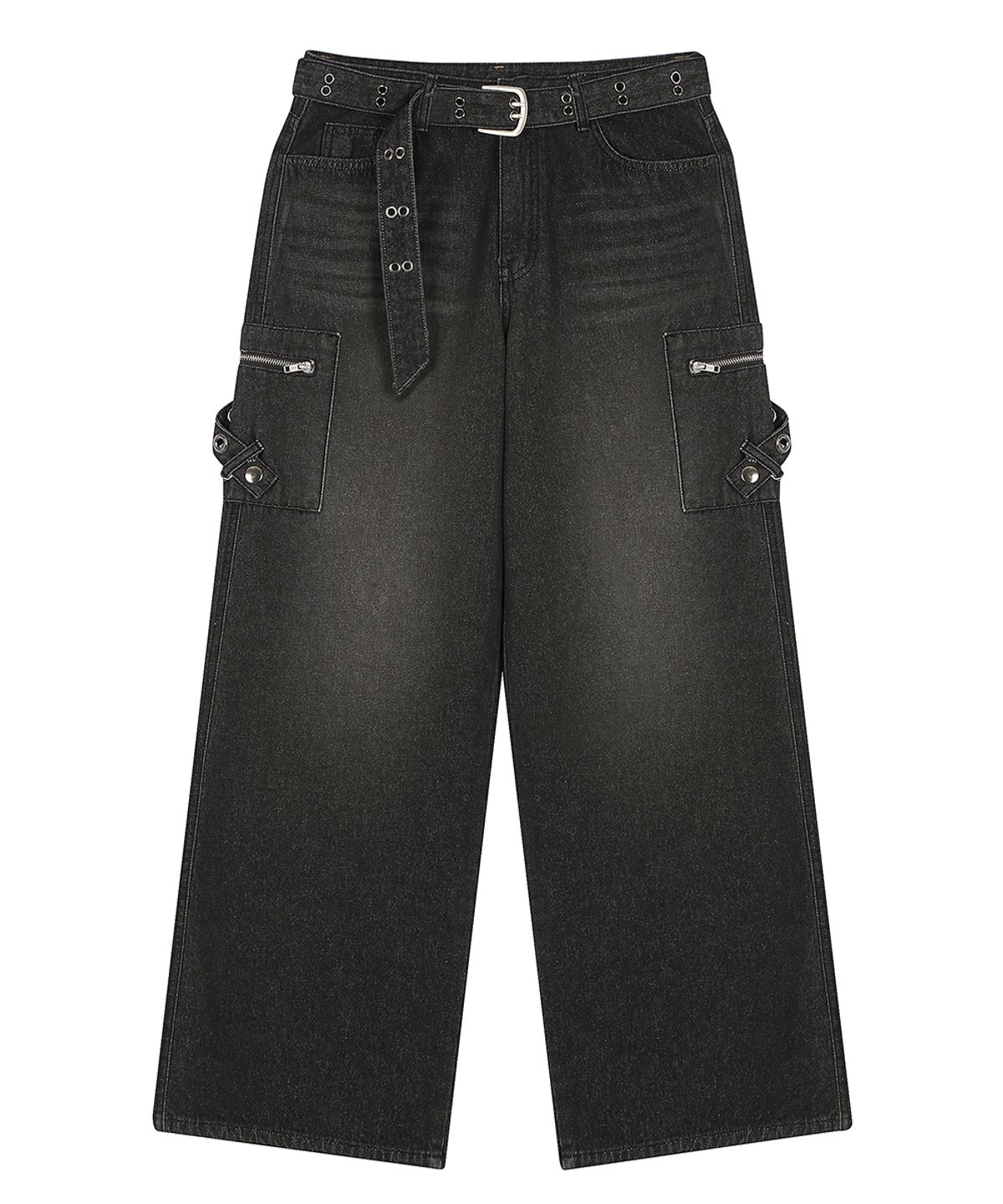 러브이즈트루(LUVISTRUE) SY POCKET BELT PANTS(BLACK)