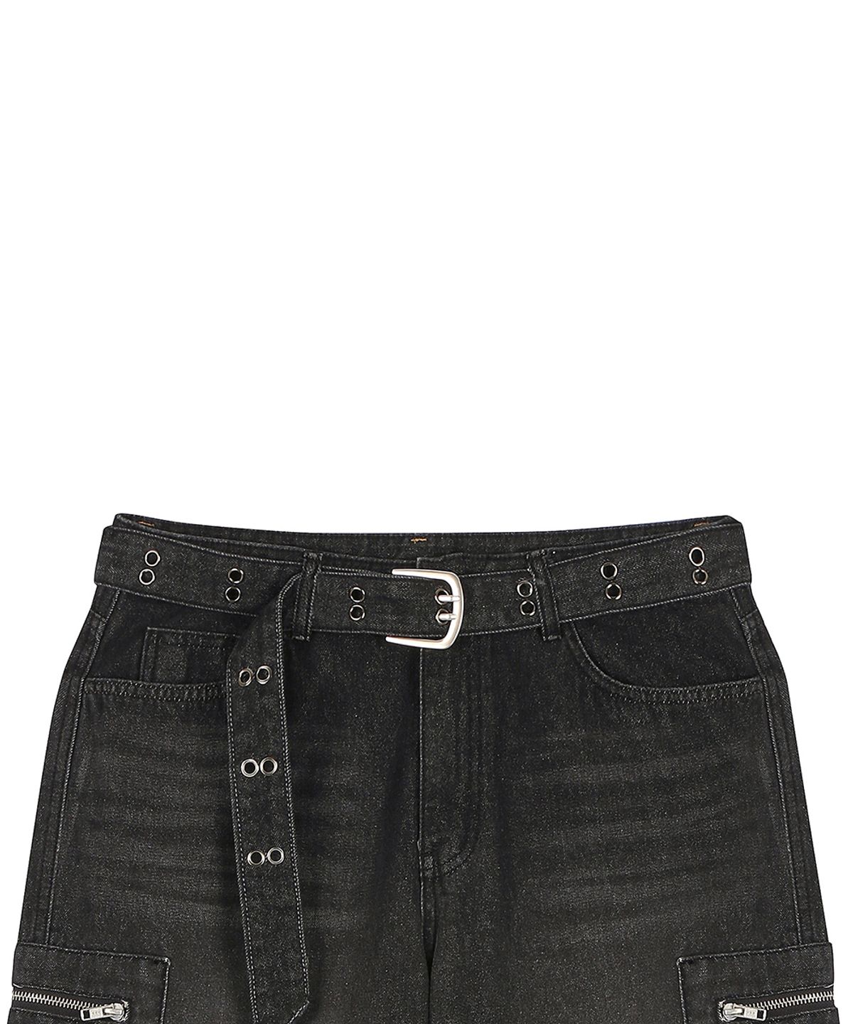 러브이즈트루(LUVISTRUE) SY POCKET BELT PANTS(BLACK)