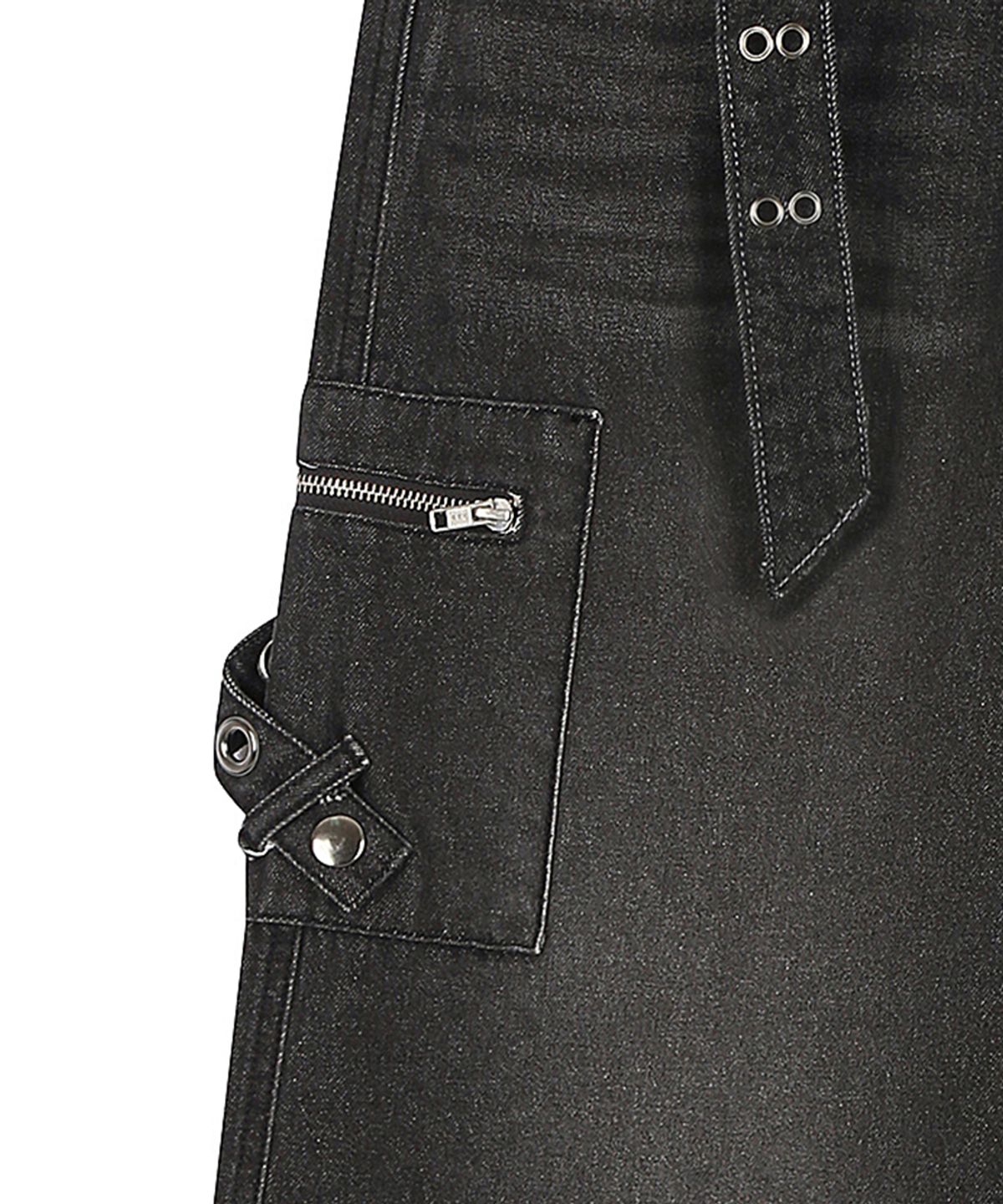 러브이즈트루(LUVISTRUE) SY POCKET BELT PANTS(BLACK)
