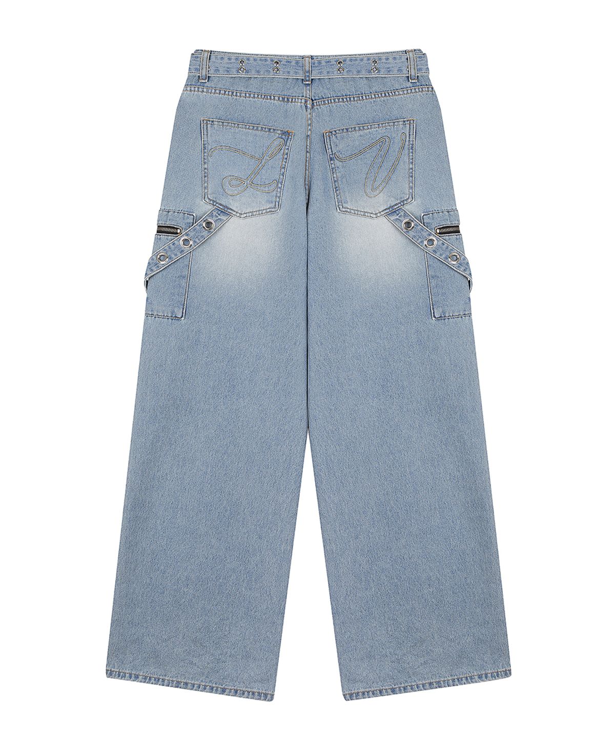 러브이즈트루(LUVISTRUE) SY POCKET BELT PANTS(BLUE)