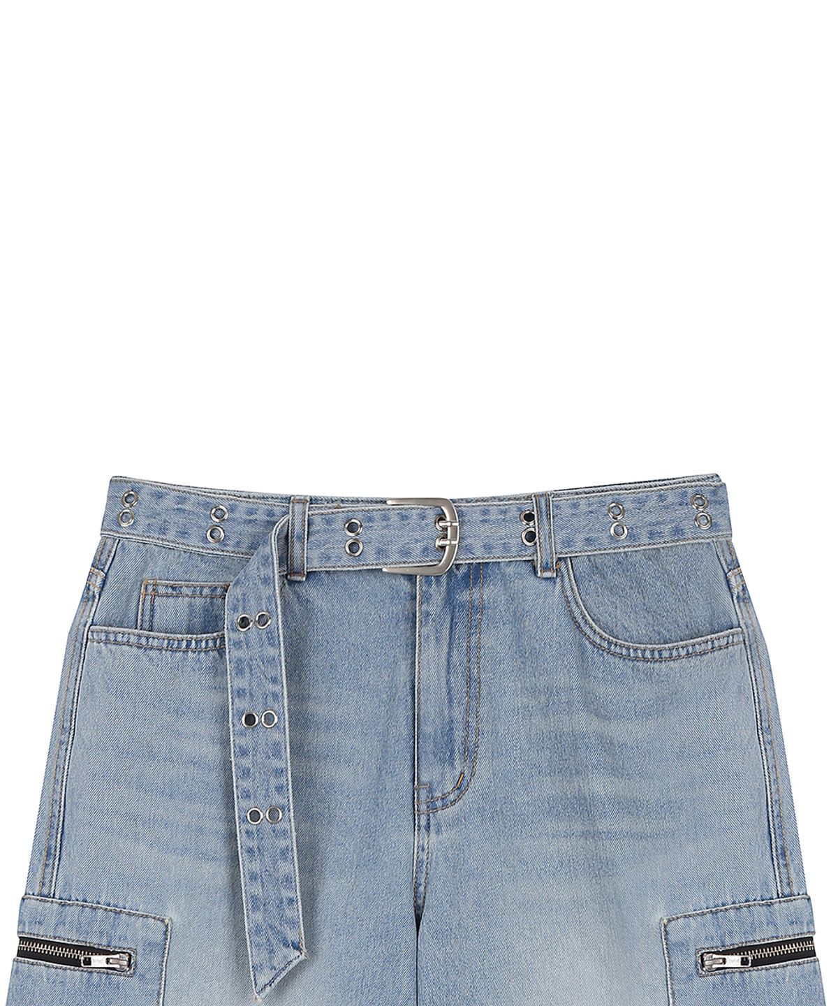 러브이즈트루(LUVISTRUE) SY POCKET BELT PANTS(BLUE)