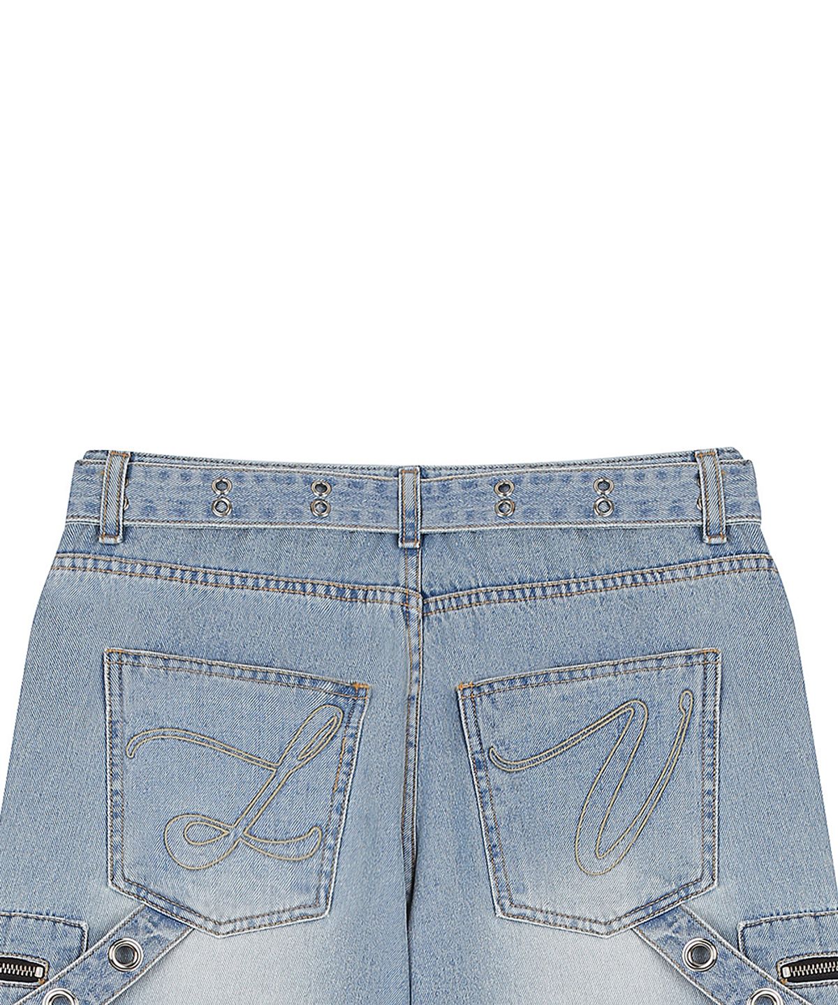 러브이즈트루(LUVISTRUE) SY POCKET BELT PANTS(BLUE)